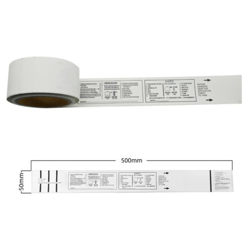 Étiquettes pour bagages avec puce Monza R6-P, étiquettes RFID UHF, incrustation sèche, dimensions : 50 x 500 mm SR96011930-06